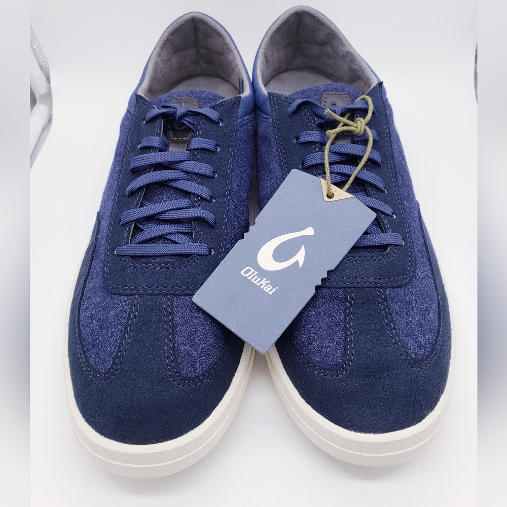 OluKai Puliki Shoes Blue Depth/Vintage Indigo Casual Sneakers - Picture 4 of 8